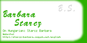 barbara starcz business card